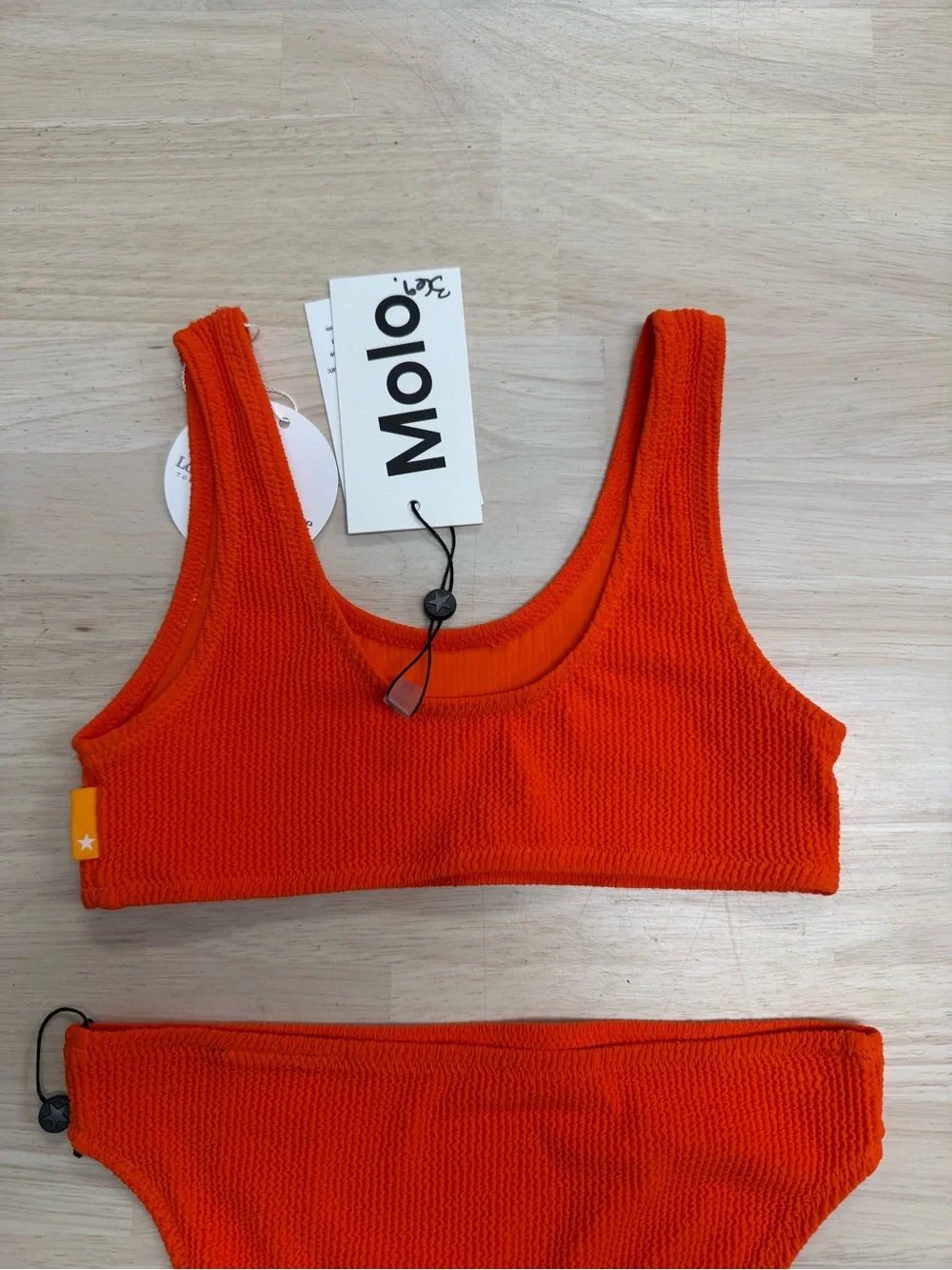 New Molo size 7/8 red orange bikini